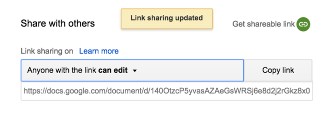 Google Drive sharing